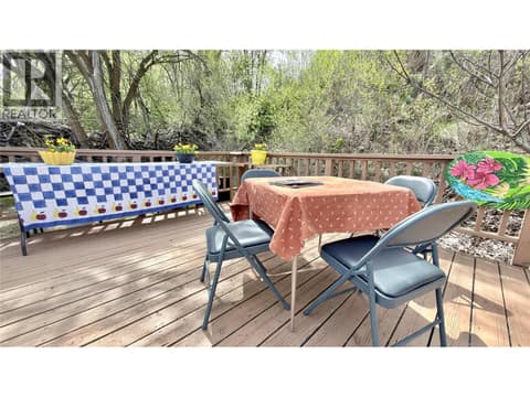 Relaxing area overlooking the lakeshoe at 15230 89th Street, Osoyoos Rural