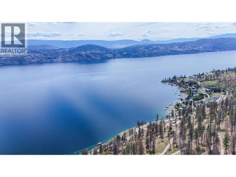 Farther aerial view out towards McKinley Beach and Kelowna to the right at 2181 Westside Road N, Westside Road, Kelowna