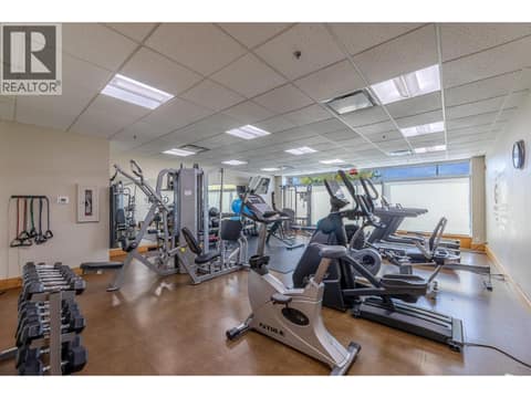 On-site fitness centre with cardio and strength equipment. at 15 PARK Place Unit# 209, Osoyoos