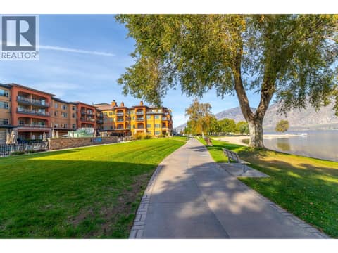 Resort walkway between Watermark Beach Resort and Osoyoos Lake. at 15 PARK Place Unit# 209, Osoyoos