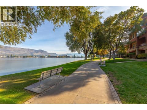 Shaded waterfront promenade beside Osoyoos Lake. at 15 PARK Place Unit# 209, Osoyoos