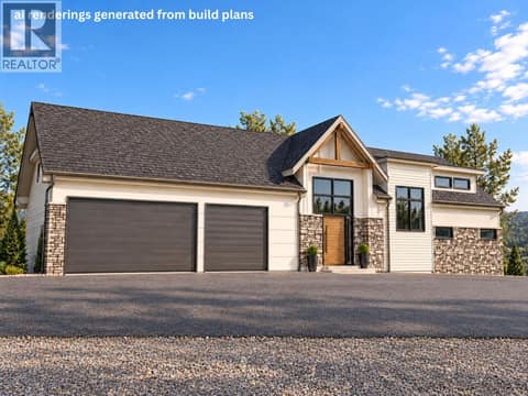 Street side rendering of plans at 4072 Finch Road, Lake Country South West, Kelowna